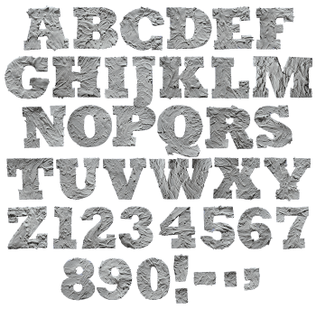 Plaster texture Font