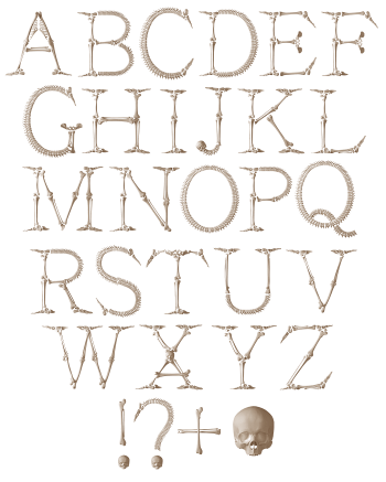 Skeleton handmade Font