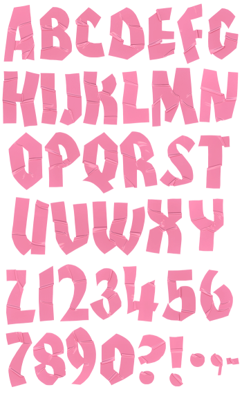 Sticker pink Font