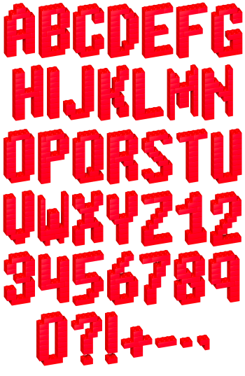 Lego Red play Font