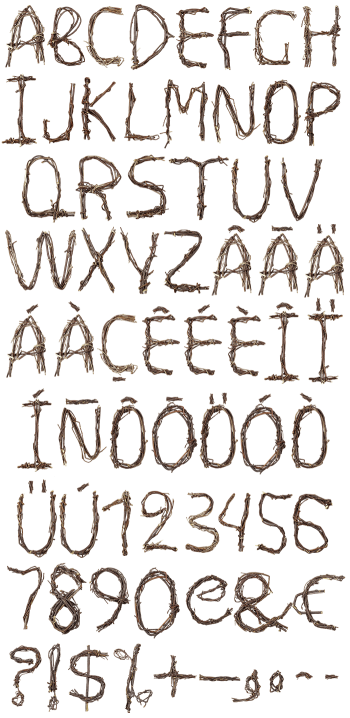 Tree Branch wood Font