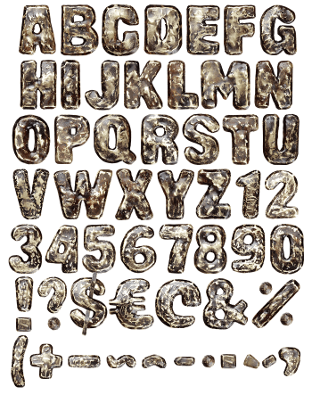 Black Brass dirty Font