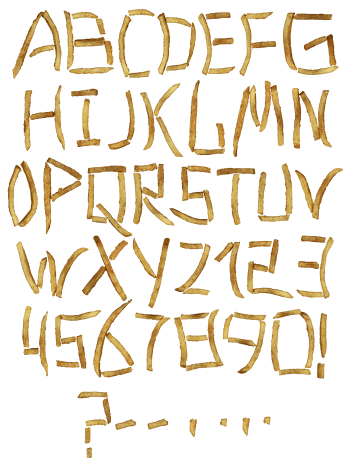 French Fries food Font