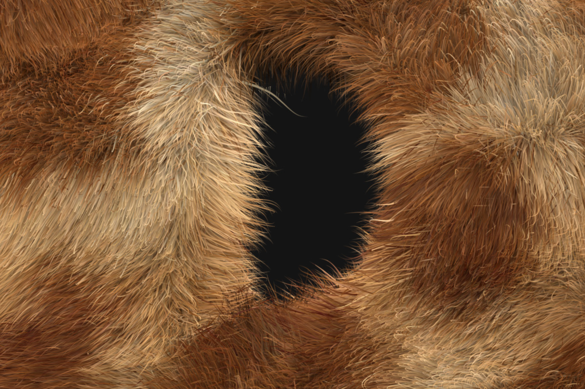Giraffe Font – Extreme Close-Up of Spotted Fur Letter Giraffe Font extreme close-up showing orange, brown and cream spotted fur around the black counter of a letter.