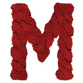 Twirled Knitted Font
