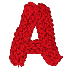 Knitted Thread Red Font