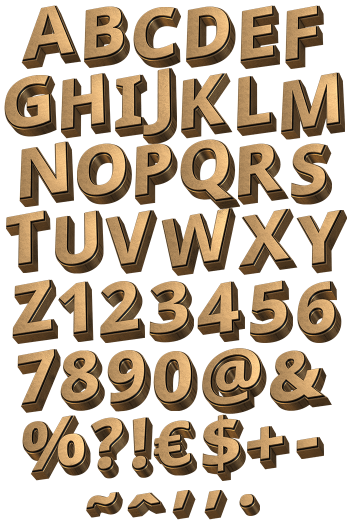 Golden Extrude golden Font