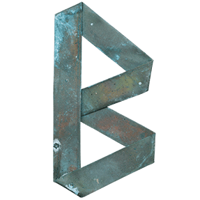 Green Origami Copper Font