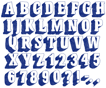 Pen Font letters
