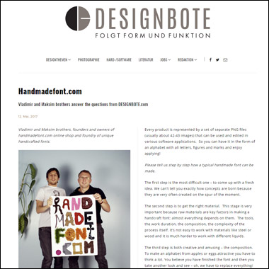 Handmadefont article