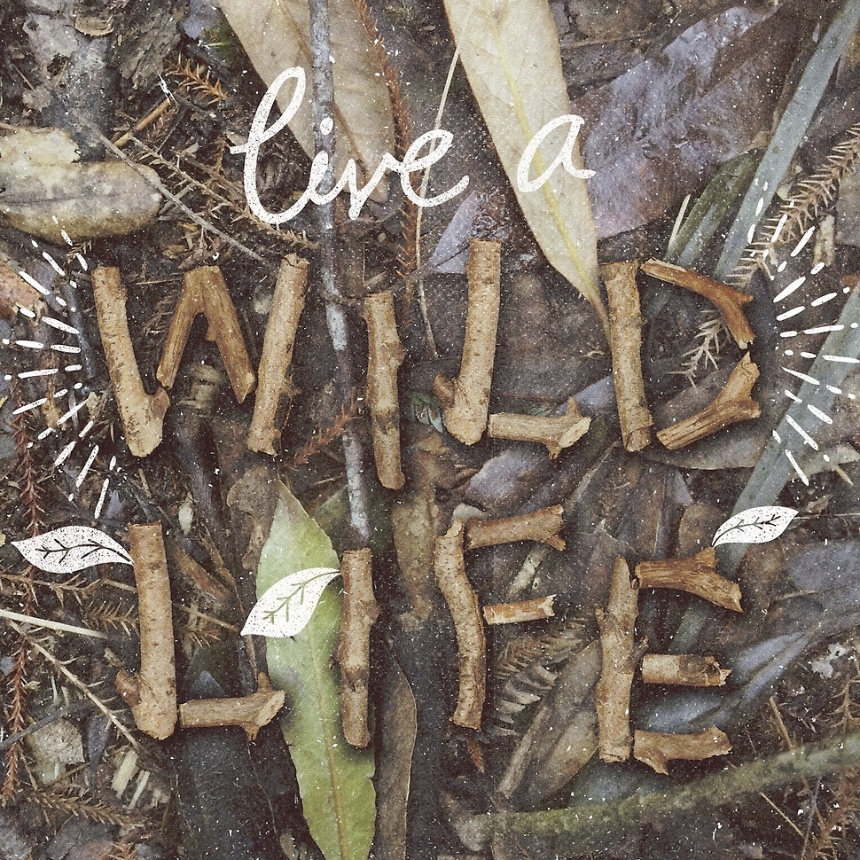 handcrafted font from twigs for a customer