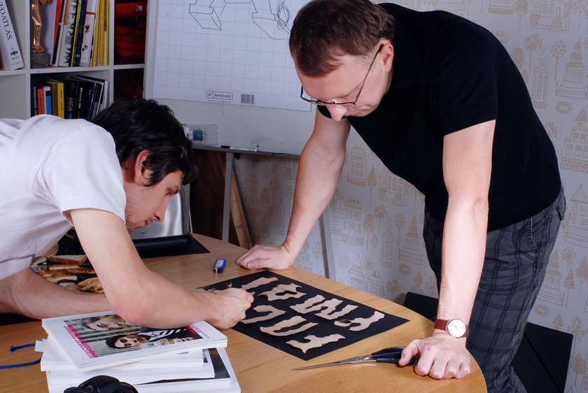 Handmadefont letters production process