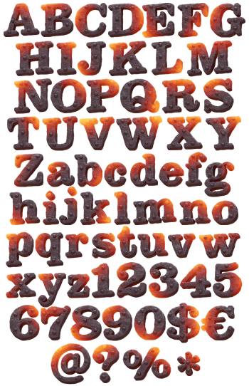 Hot Iron Fire Font