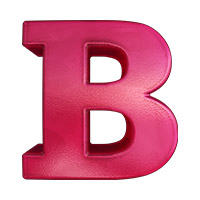 Jelly Font B Pink Jelly Font. Letter B