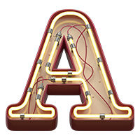 Neon Lamp Font