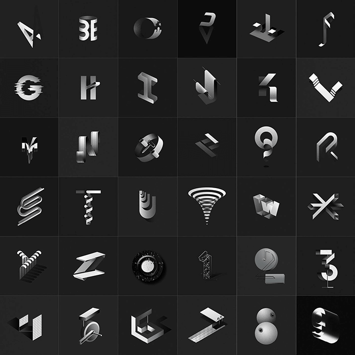 Grey Black Asphalt Font