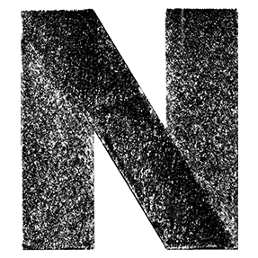 Black Chalk Font Letter N