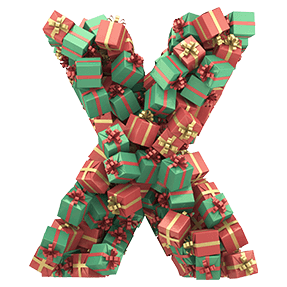 Christmas Presents Gift Box Font