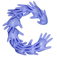 Rubber Glove Font Letter C