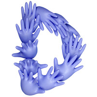 Rubber Glove Font Letter D