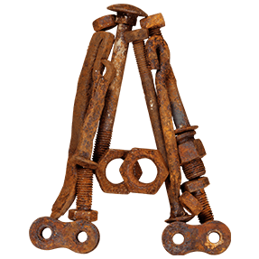 Rusty Metal Bolts Font