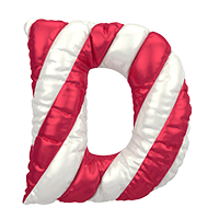 Christmas Balloon Font D Christmas Puffy Balloon Font