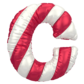 Christmas Puffy Balloon Font