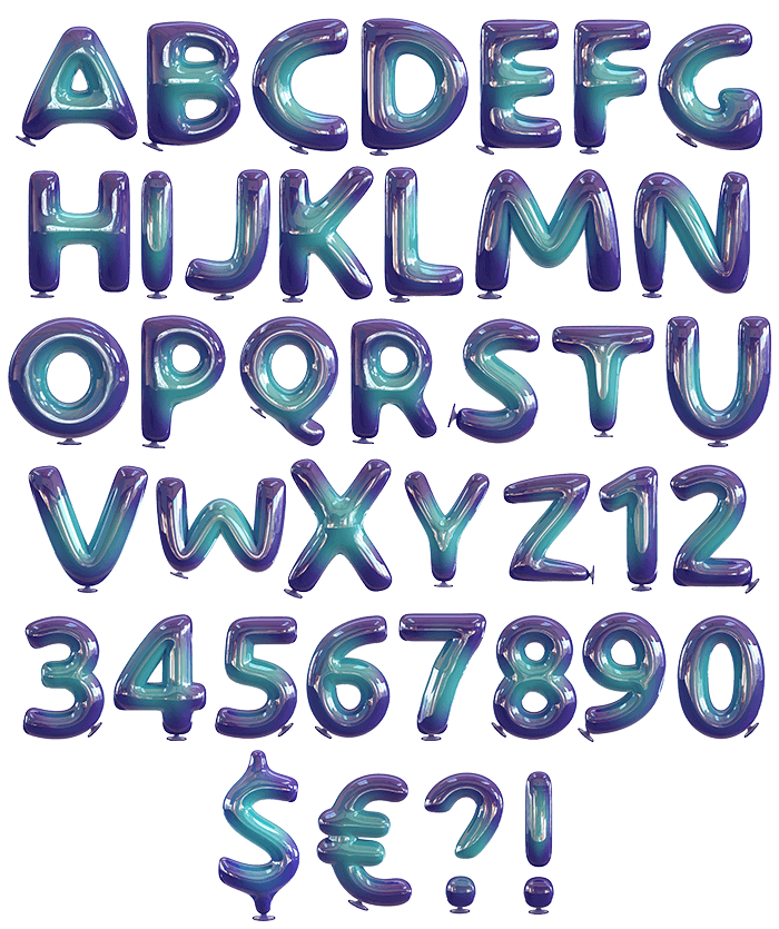 Vibrant Balloon Font. Get Carried Away By Cute Font - Image 2