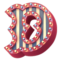 Circus Font D 3D Bright Carnival Typeface