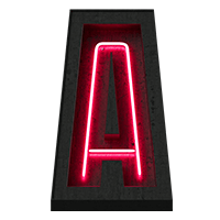 Dark Red Light Font