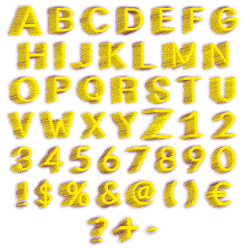 Yellow Magnetic Typeface