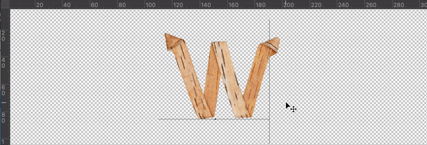 Animated Birch Curl Font typing preview showing curled birch-bark letters on a transparency grid.