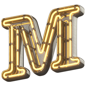 Retro Neon Light Typeface