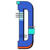 Multicolored Abstract Font