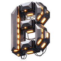 Glowing Futuristic Typeface