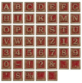 Vintage Red Font