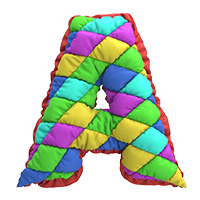 Patch Cloth Font A Patchwork Creative Font