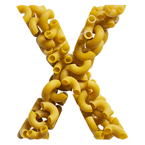 Macaroni Pasta alphabet