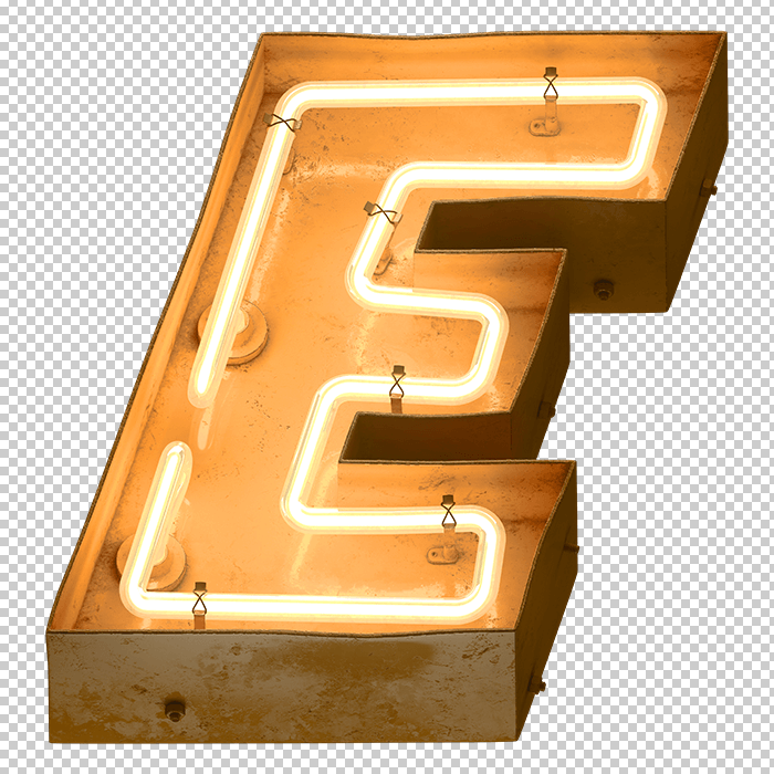Orange Neonlight alphabet - Image 3