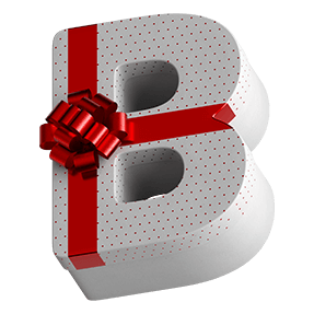 Present With Red Ribbon font