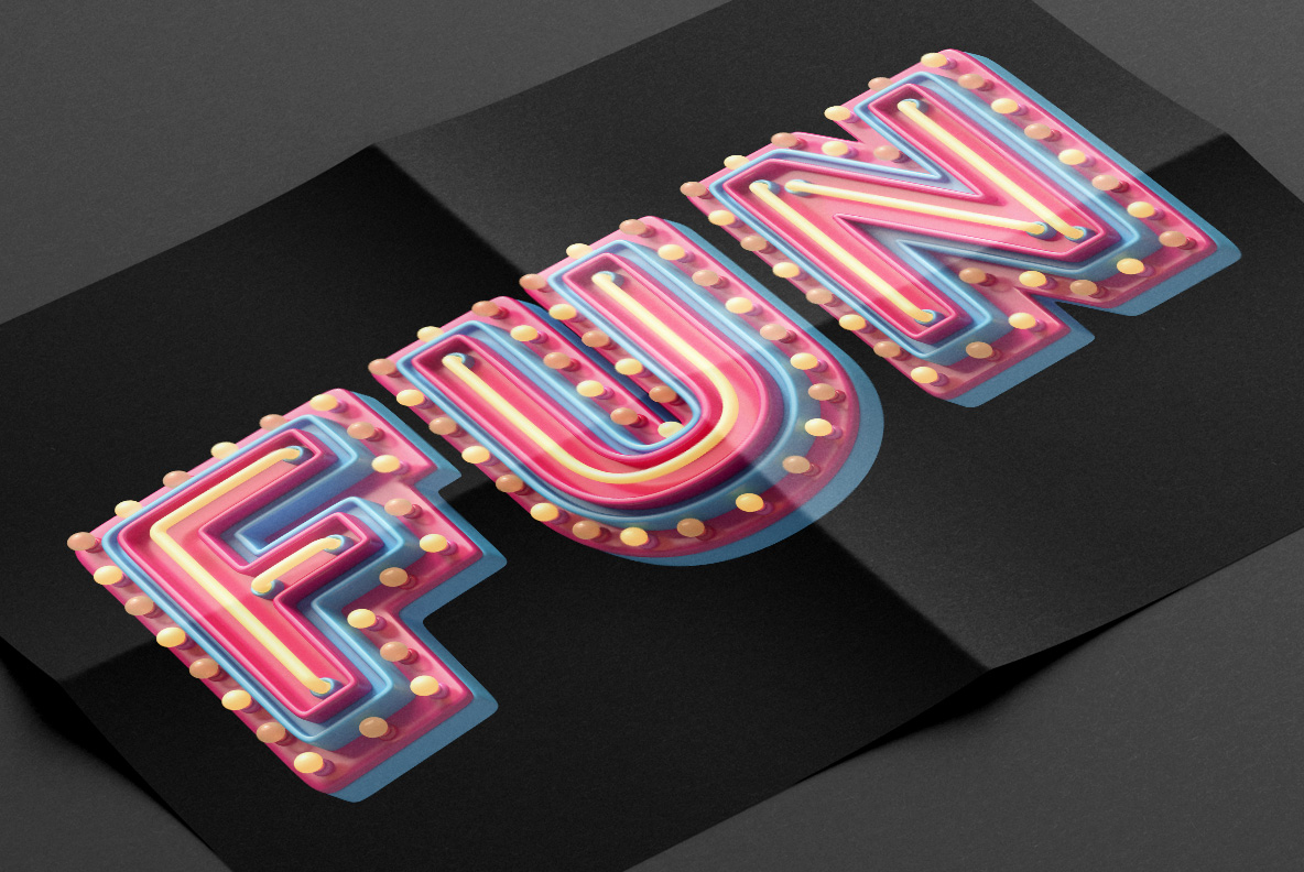 Black poster with Plastic Party Font