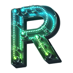 Green Led Font