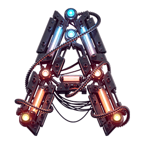 Futuristic Wire alphabet