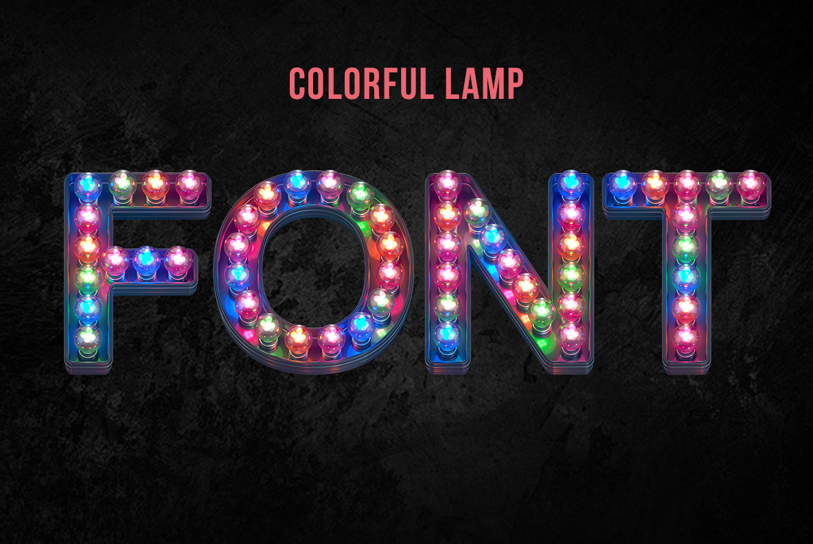 Colorful Lamp Font