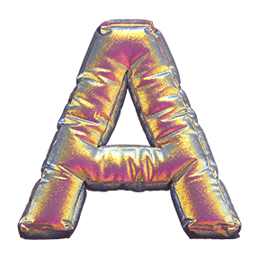 Holographic Glitter alphabet
