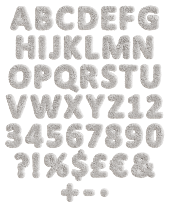 Sample fur letter from the Yeti Font