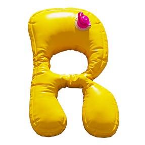 Yellow Swimming Ring alphabet