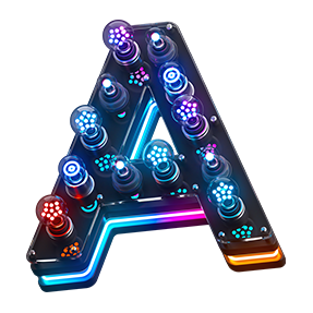 Pop Neon v2 Alphabet