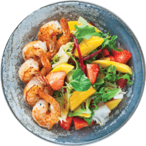 Salat mango ja krevettidega