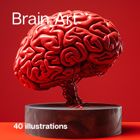 A collection of 40 "Brain Art" photorealistic illustrations
